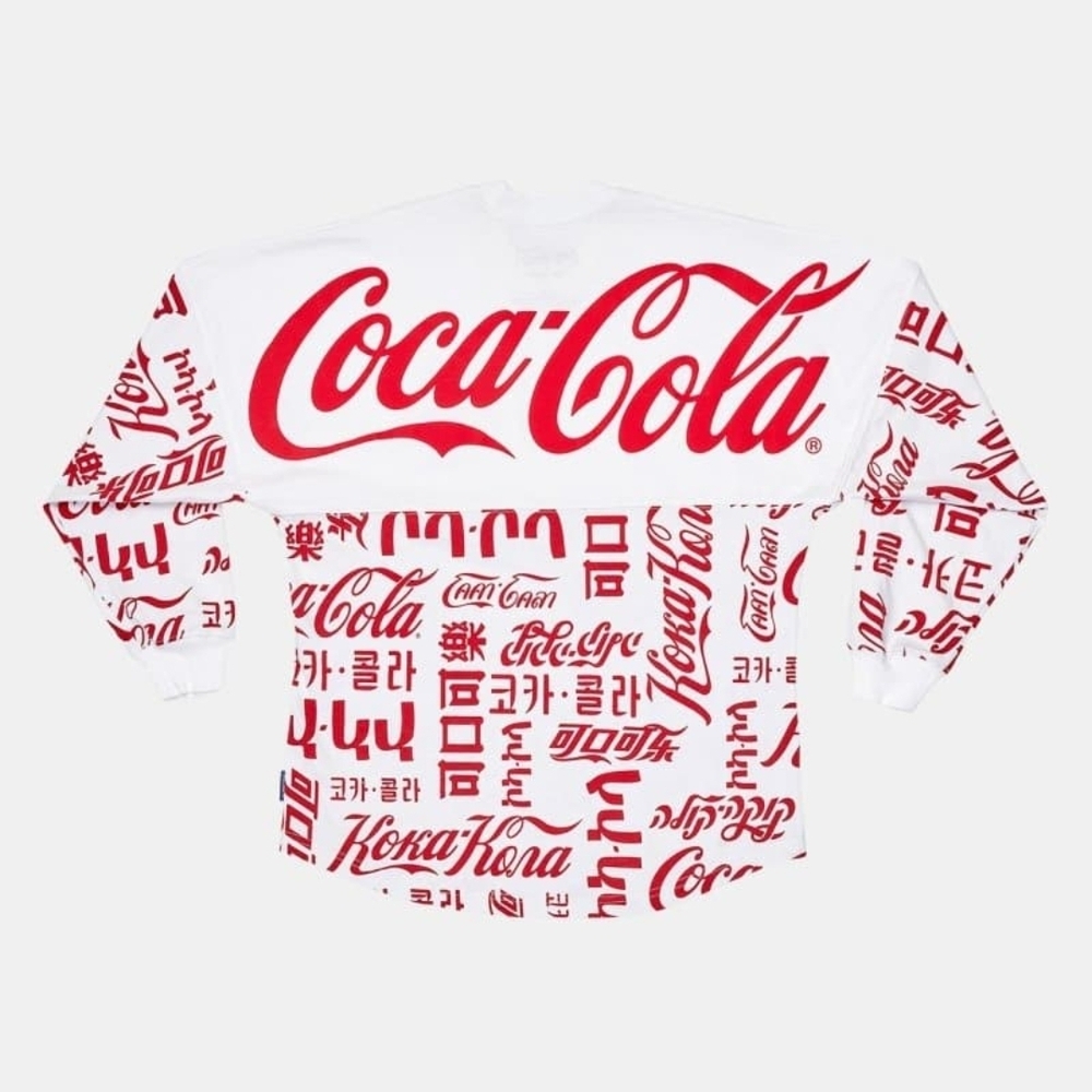COCA COLA Spirit Jersey Coke In Multiple Languages Unisex SIZE Xl